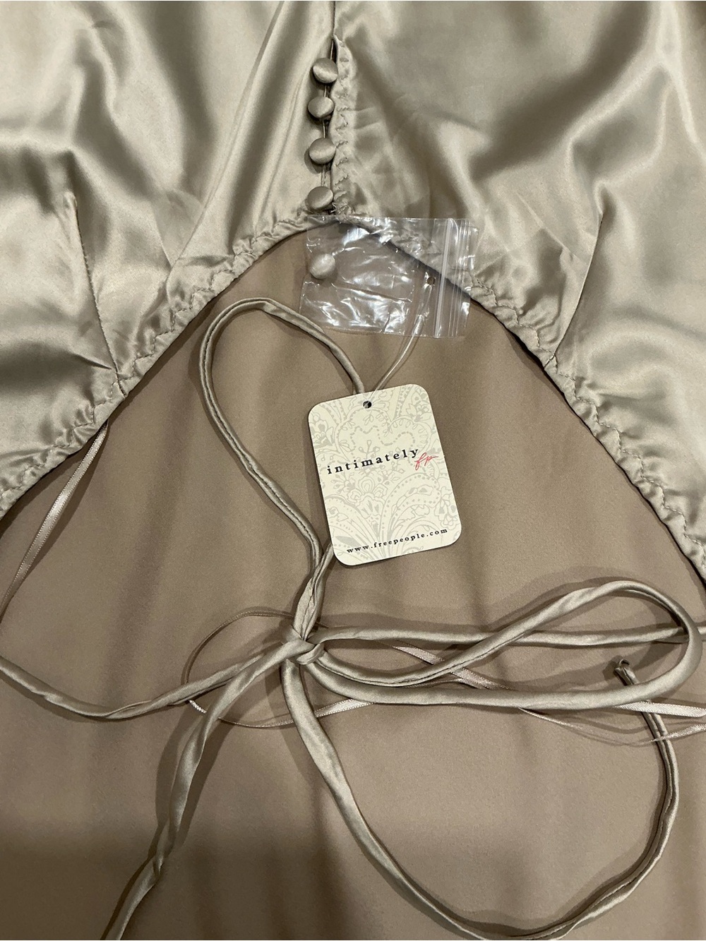 Silky Nude Halter Slip Dress - Picture 5 of 7